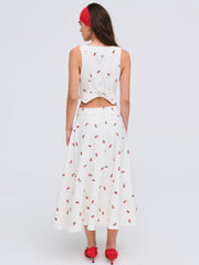 Women Talia Midi Skirt - Cream