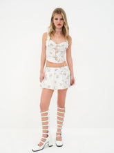 Women Tasha Mini Skirt - White