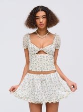 Women Chateau Mini Skirt - Blue