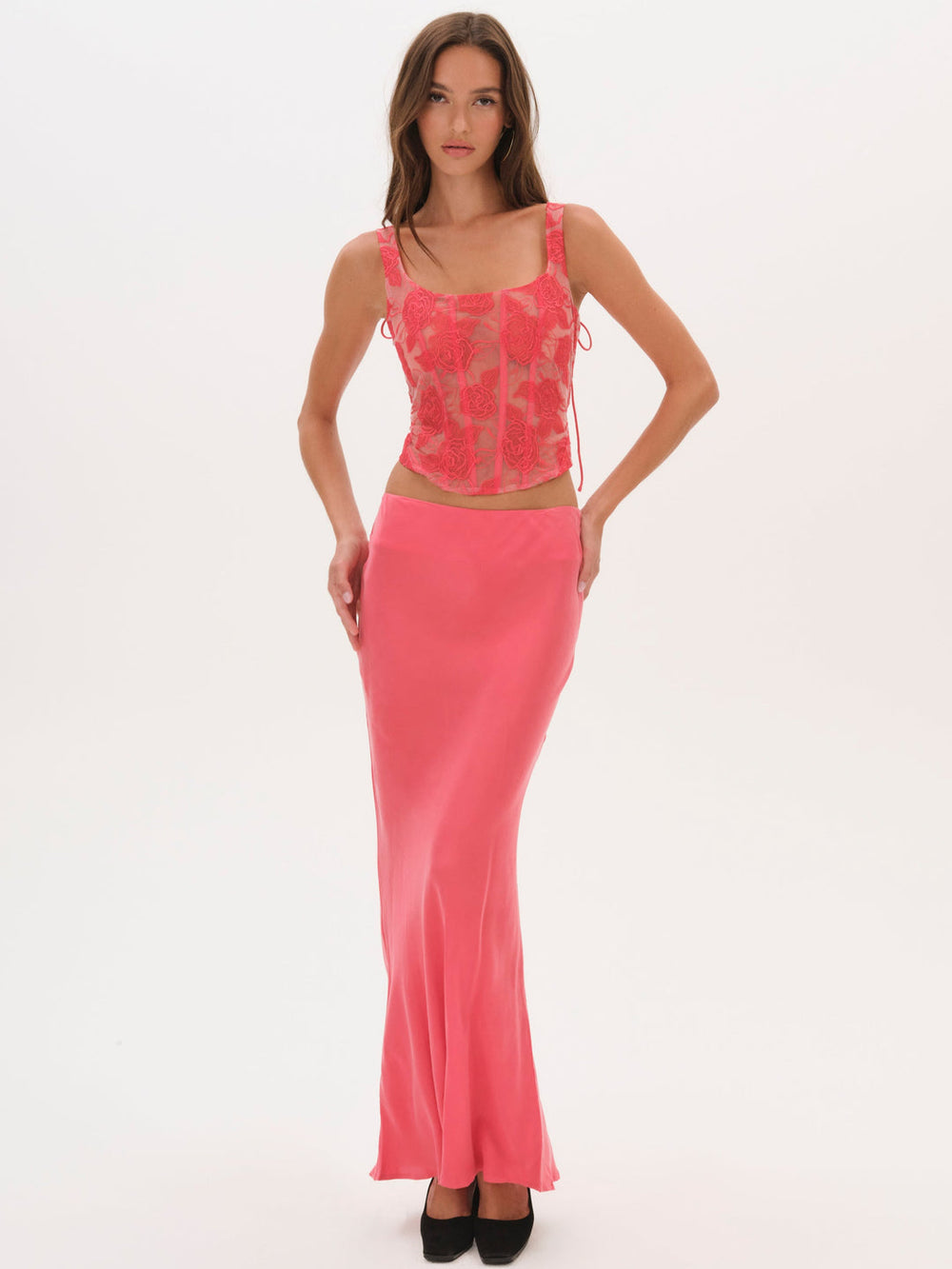 Women Lena Maxi Skirt - Red