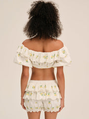 Women Lemon Spritz Bloomer - White