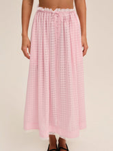 Women Ginny Gingham Midi Skirt - Pink