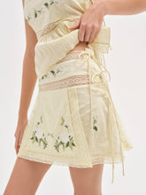 Women Jolene Embroidered Mini Skirt - Yellow