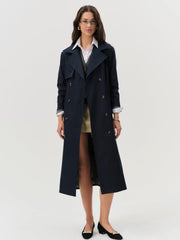 Women Reese Trench Coat - Navy