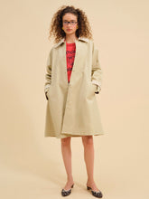 Women Gabardine Trench Coat - CAMEL