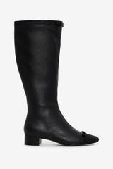 Women Claudine Cap Toe Boot - Black