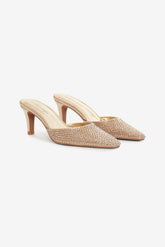 Women Cleo Mule Heel - Gold