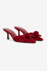 Women Claudine Mule Heel - Red