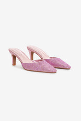 Women Cleo Mule Heel - Baby Pink