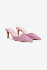 Women Cleo Mule Heel - Baby Pink