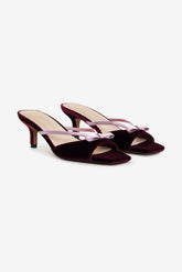 Women Grace Mule Heel - Burgundy