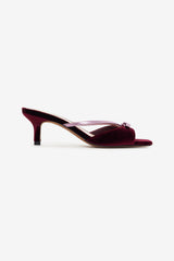 Women Grace Mule Heel - Burgundy