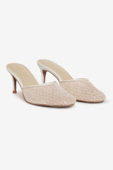Women Claudia Lace Heel - White