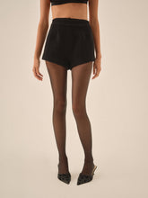 Women Glitter Tights - Black