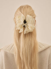 Women Rosette Hair Clip - Cream