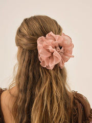 Women Rosette Hair Clip - Dusty Rose