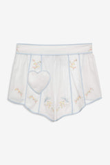 Women Baby Bows Apron - White