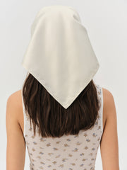 Women Sandra Gingham Headscarf - Tan