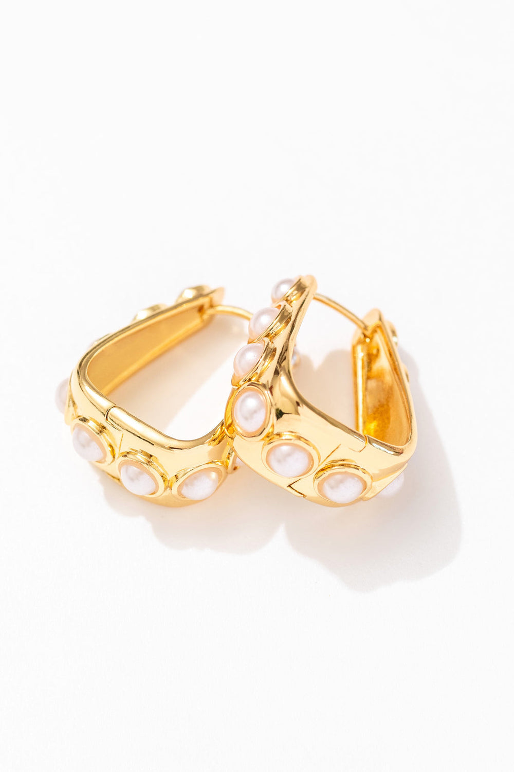Women Daisy Mae Hoop Earrings - White