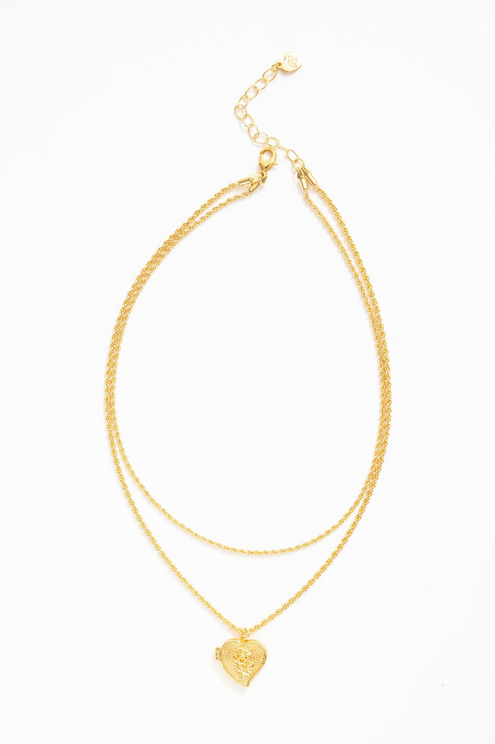 Women Lottie Layered Heart Locket - Gold