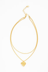 Women Lottie Layered Heart Locket - Gold