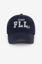Women Camp Embroidered Baseball Cap - Navy