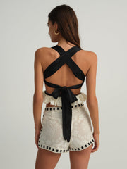 Women Charlotte Lace Short - Black