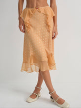 Women Glimmer Rosebud Midi Skirt - Rose Gold