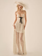 Women Clara Crystals Maxi Dress - Silver