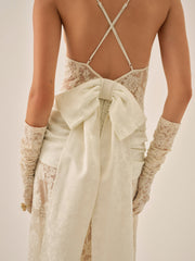 Women Daisy Lace Gown - Cream