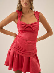 Women Stephanie Shimmer Mini Dress - Red