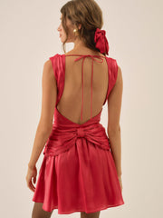 Women Stephanie Shimmer Mini Dress - Red