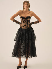 Women Dionne Midi Dress - Black