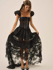 Women Annabelle Lace Gown - Black
