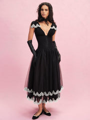 Women Nicole Midi Dress - Black