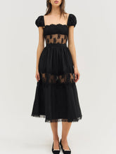 Women Liya Lace Midi Dress - Black
