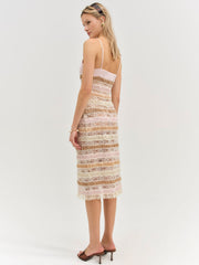 Women Layer Cake Midi Dress - Pink