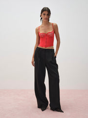Women Fiona Lace Bustier - Red