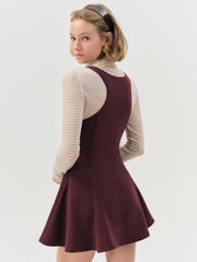 Women Selena Mini Dress - Burgundy