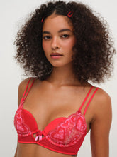 Women Heartbeat Underwire Bra - Red