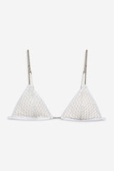 Women Glitter Bralette - White