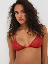 Women Glitter Bralette - Red
