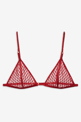 Women Glitter Bralette - Red