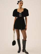 Women Marta Velvet Mini Dress - Black