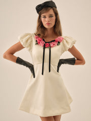Women Rosalie Mini Dress - Cream