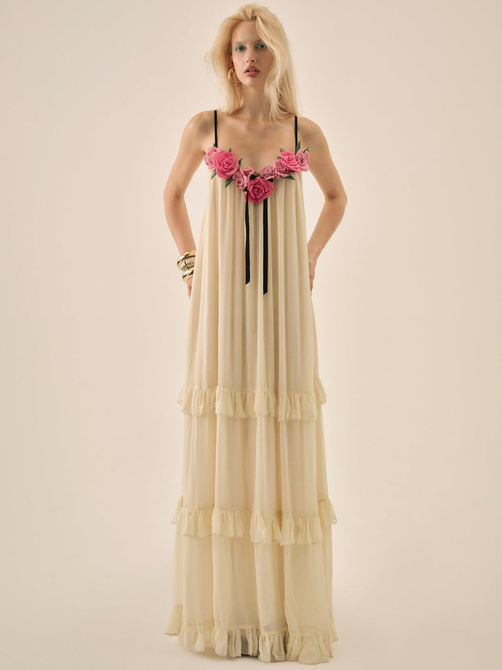 Women Rosalie Maxi Dress - Cream