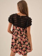 Women Belmond Floral Mini Dress - Black
