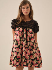 Women Belmond Floral Mini Dress - Black