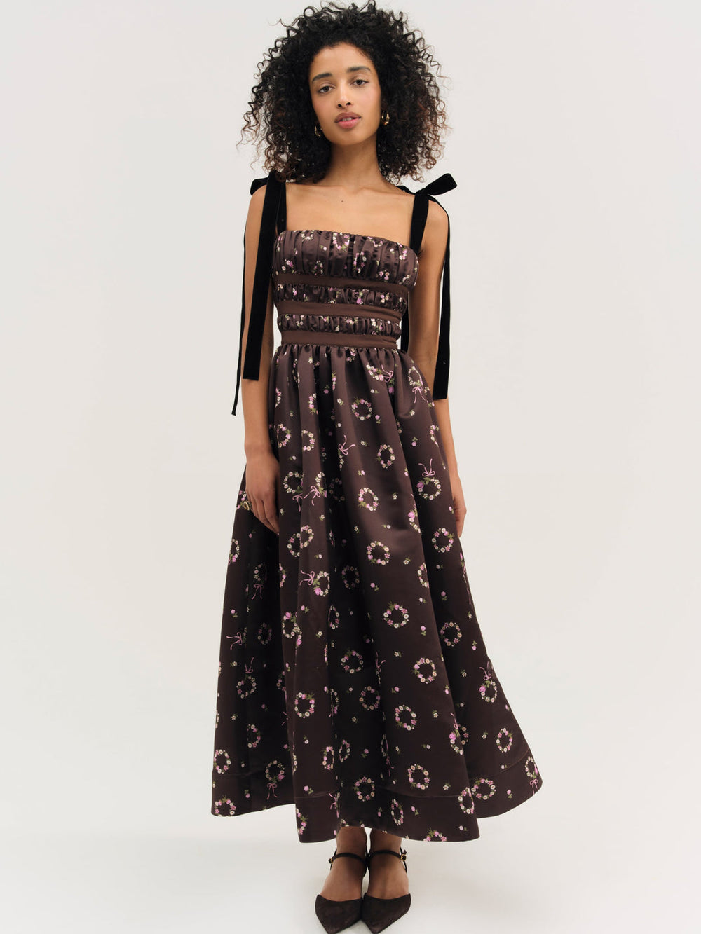 Women Kendra Midi Dress - Brown