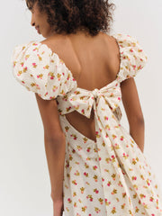 Women Adahlia Floral Midi Dress - Cream
